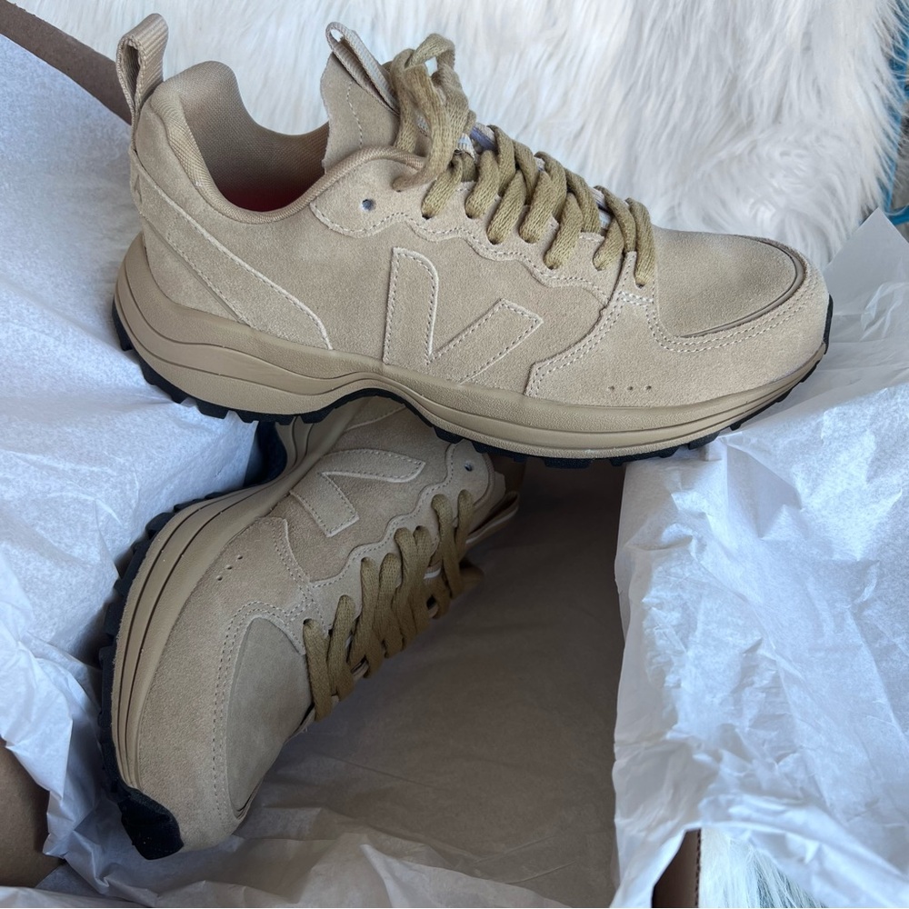 Veja Taupe Suede Sneakers